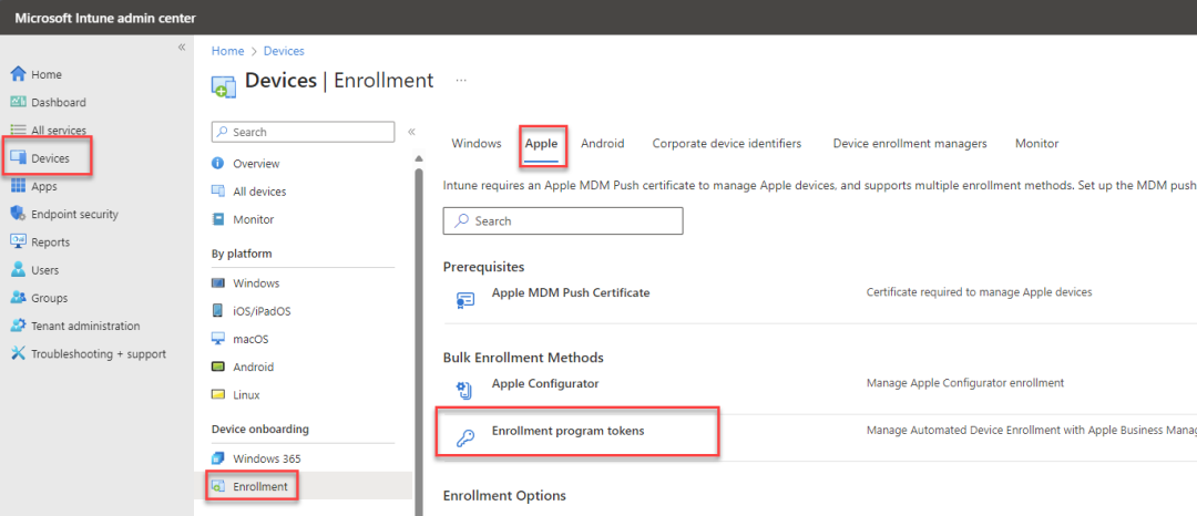 Enrollment Token